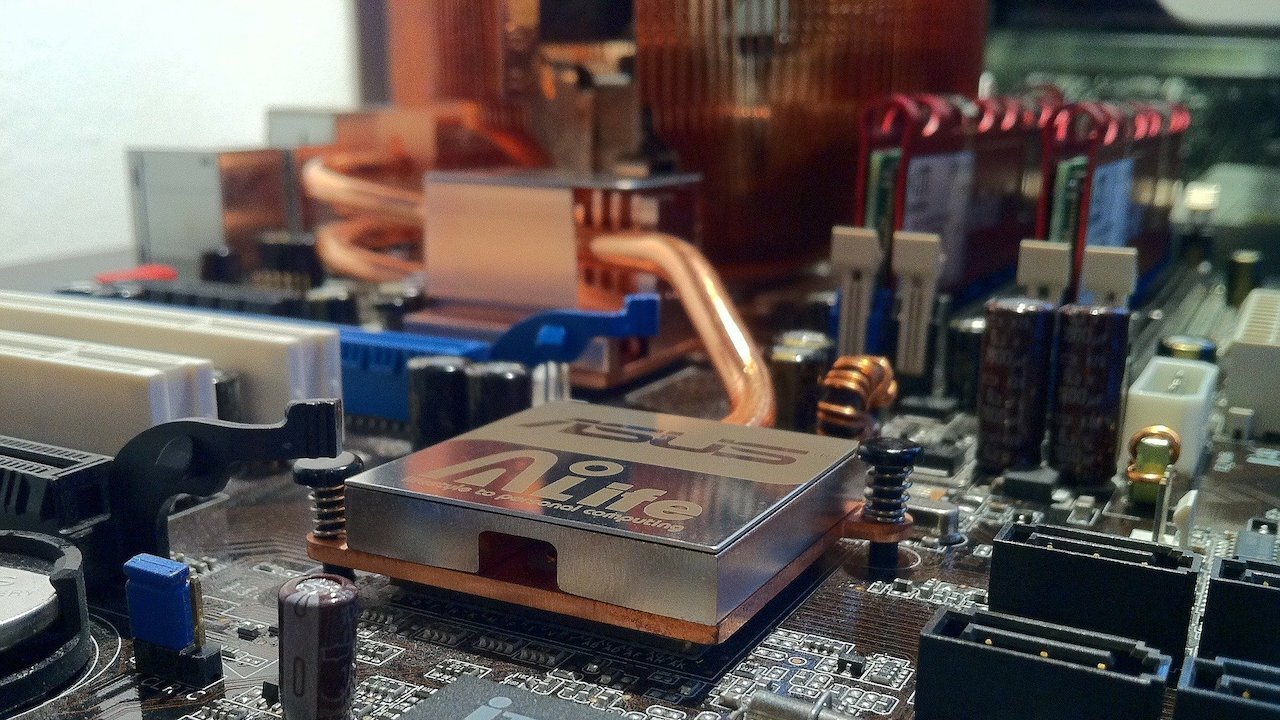 Nahaufnahme eines Mainboards